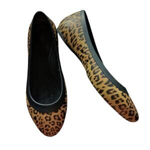 Crocs Lina ballet flat sz 10 leopard cheetah animal print